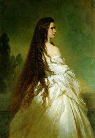 Franz Xaver Winterhalter Elisabeth Kaiserin von osterreich Germany oil painting art